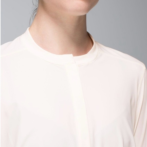 2014 Lululemon Get It On Blouse Angel Wing White Long Sleeve - Retired Rare - Picture 6 of 14